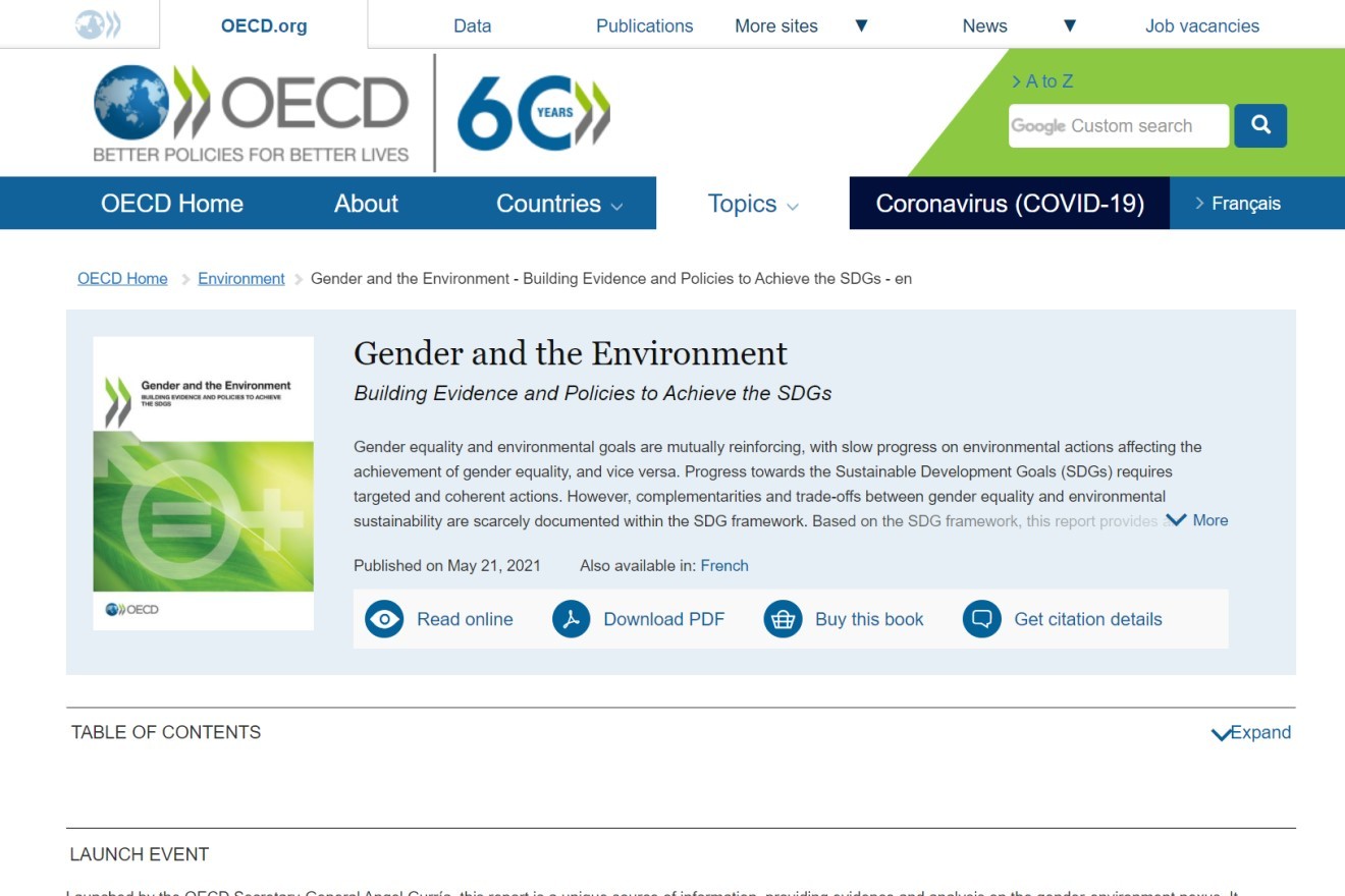 ジェンダーと環境問題の関連性をOECDが報告 環境に優しい社会へ、女性の役割とは 【4Revs】インテリジェンスから 7月 お薦めの1本