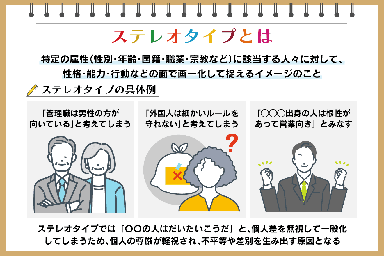 ステレオタイプとは？固定観念との違いや起こる原因を具体例付きで解説 