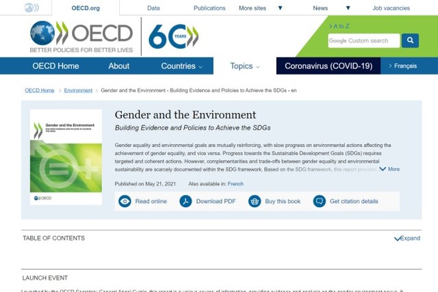 ジェンダーと環境問題の関連性をOECDが報告　環境に優しい社会へ、女性の役割とは  【4Revs】インテリジェンスから　7月 お薦めの1本